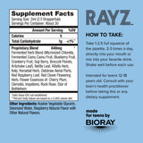 BIORAY RAYZ frambuesa, gotas para adolescentes, apoyo nutricional diario.