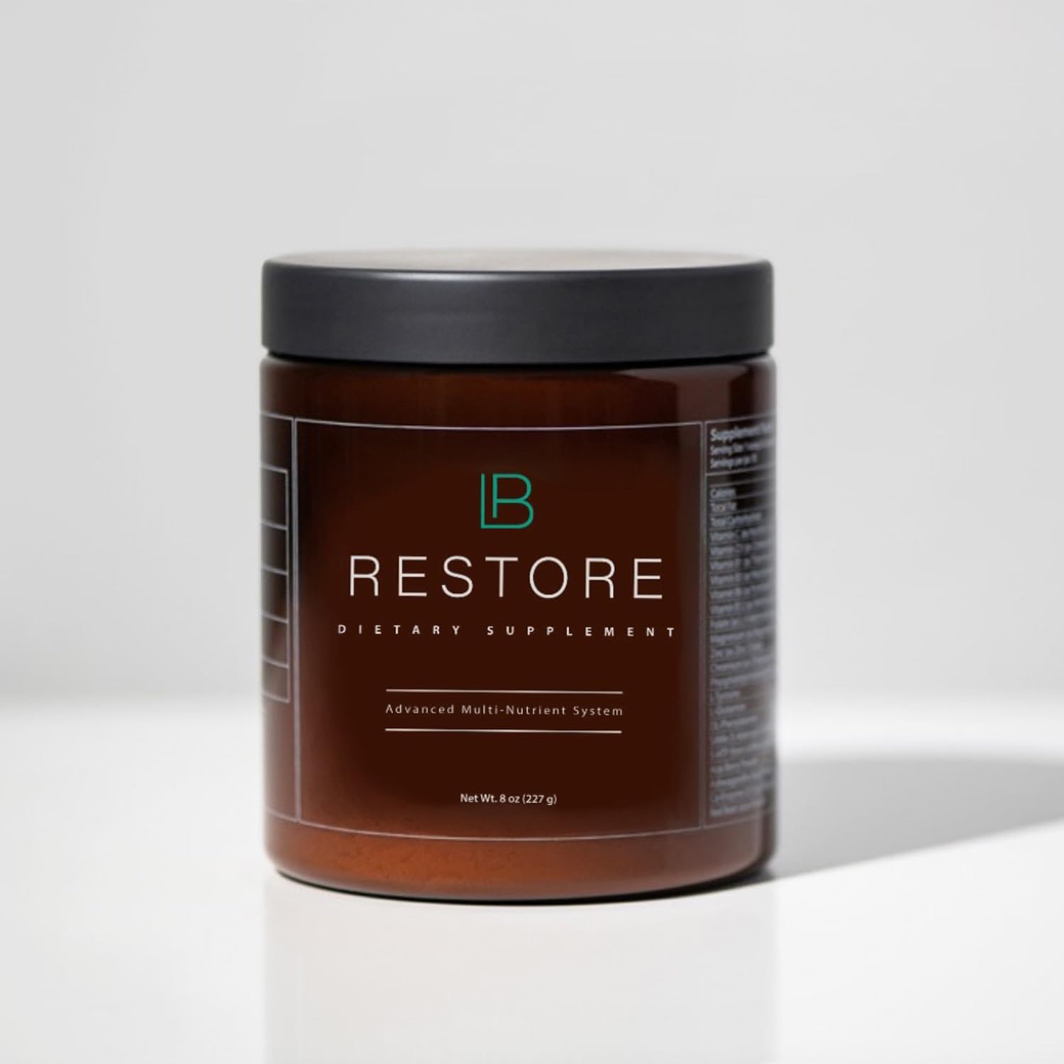 BioRebalance Restore con cuchara medidora para porciones precisas