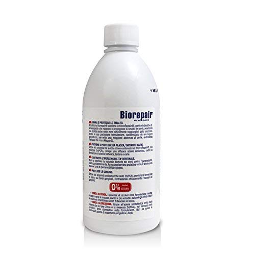 Biorepair Colutorio, vertido en copa, aroma agradable para iniciar la higiene