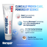 Biorepair Plus dientes sensibles rutina de cuidado diario en casa para dientes más protegidos