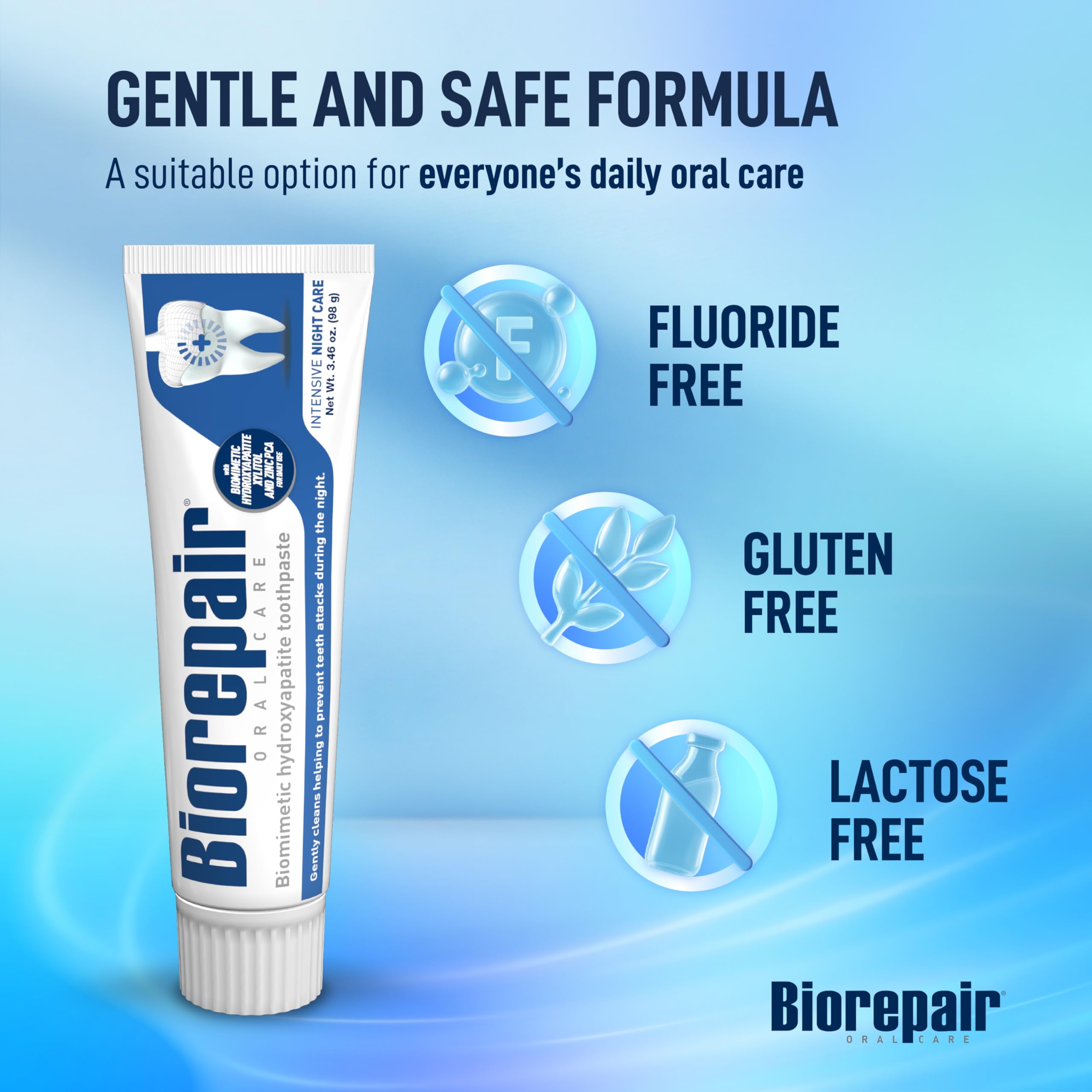 Biorepair Cuidado Nocturno Intensivo, envase y diseno reflejan calidad italiana.
