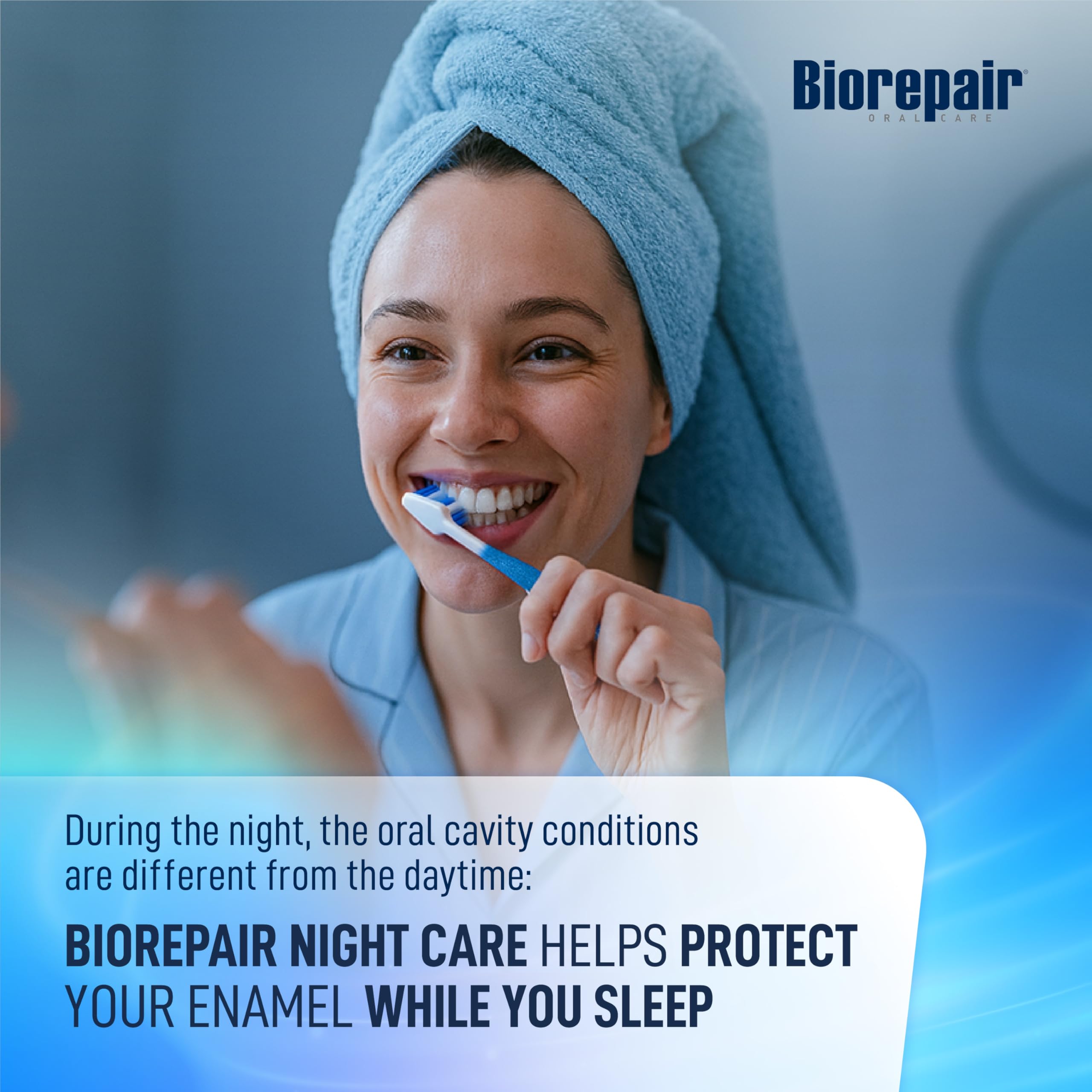Biorepair Cuidado Nocturno Intensivo, embalaje italiano que respalda su origen y calidad.