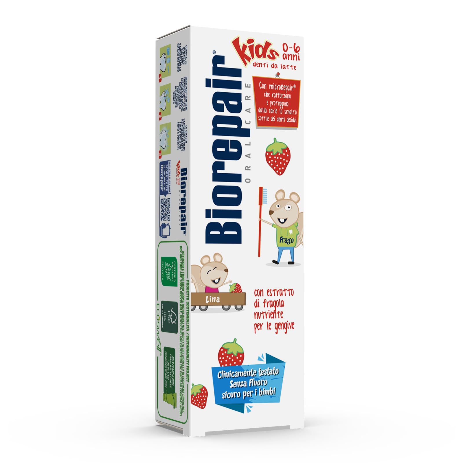 Biorepair Junior pasta dental fresa para niños, protección diaria