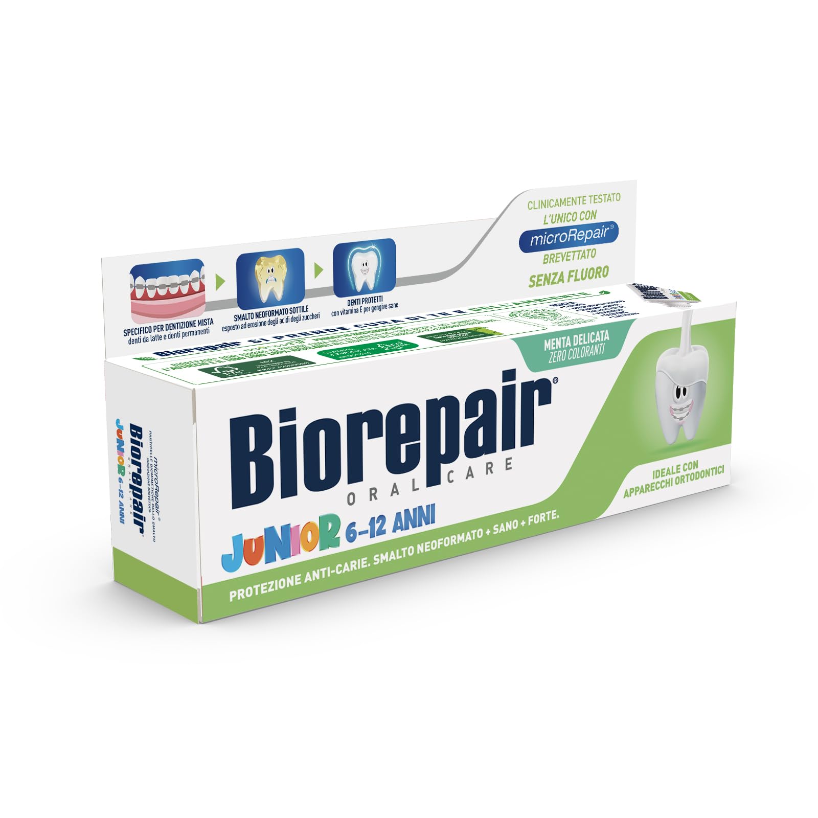 Biorepair para niños 7-14 años, dentífrico que protege esmalte y remineraliza