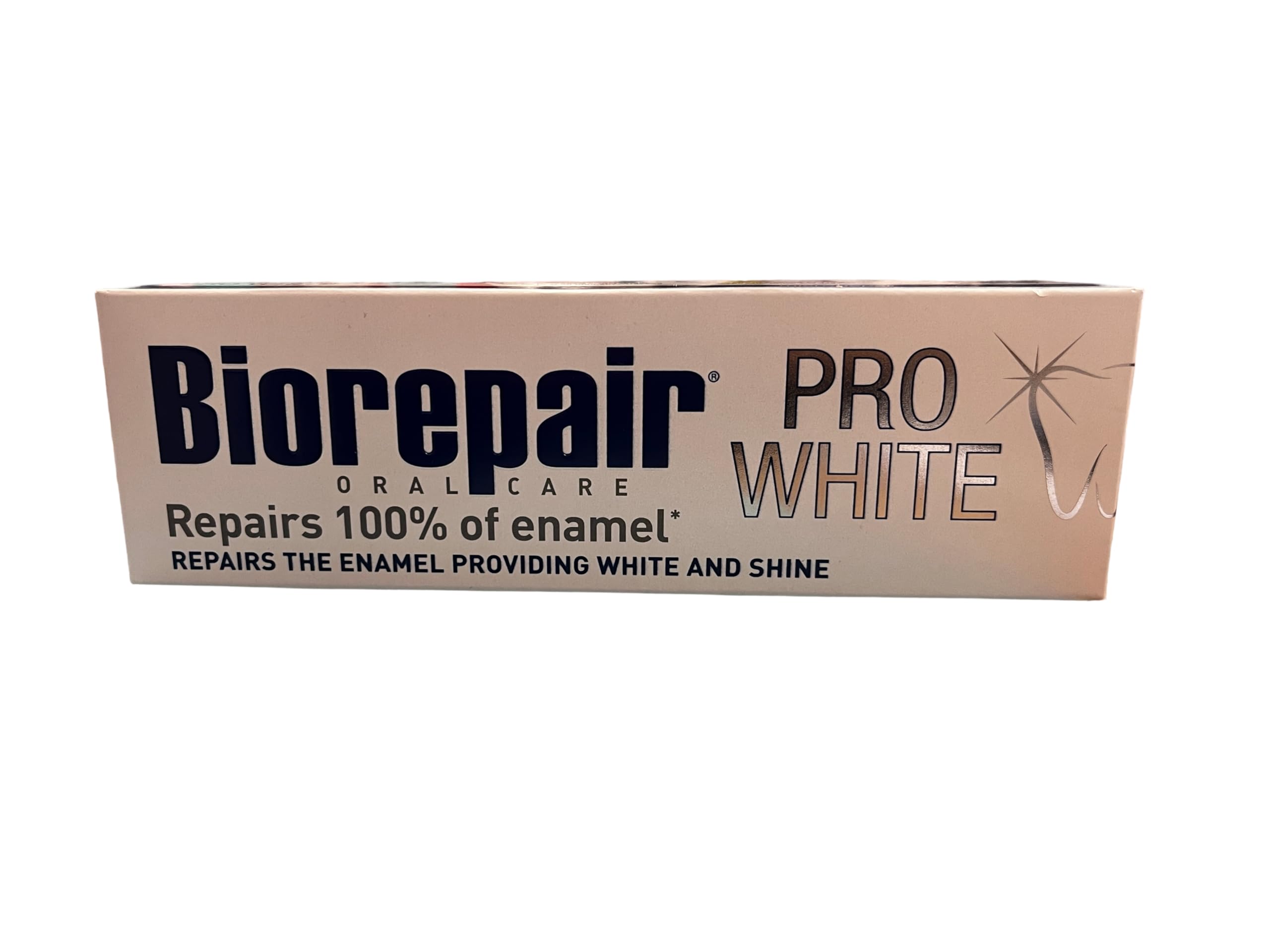 Biorepair pasta dental blanqueante en tubo, reparación del esmalte y aliento fresco.