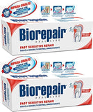 Biorepair pasta dental, paquete de dos tubos de 75 ml para reparación del esmalte