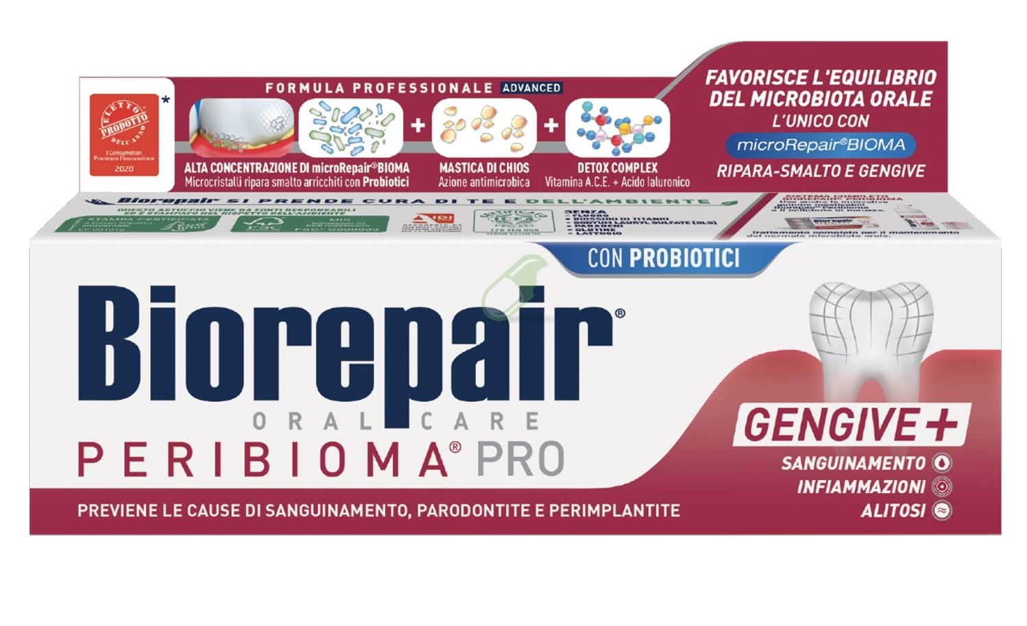 Biorepair pasta dental 75 ml, embalaje italiano de calidad