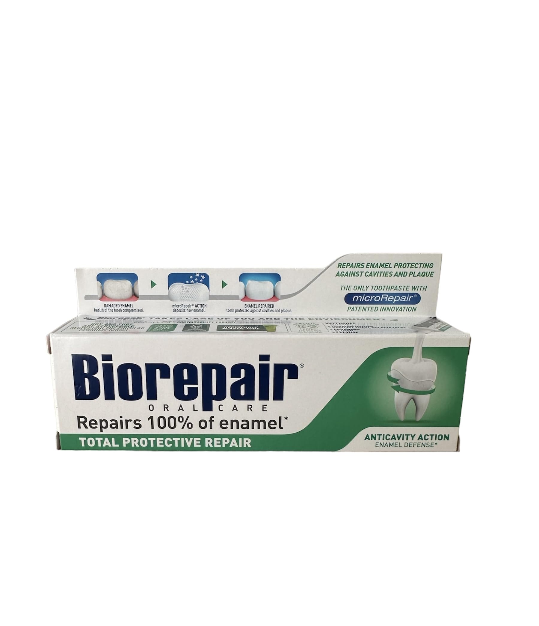 Biorepair Total Protective Repair: rutina de cepillado en casa para dientes más protegidos.
