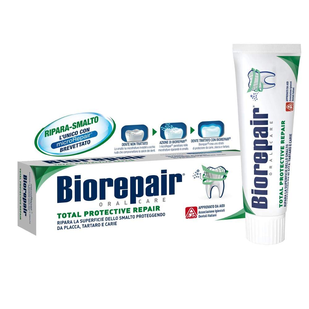 Biorepair Total Protective Repair: tubo de pasta de 75 ml para uso diario y cuidado del esmalte