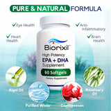 Biorixil omega-3 de algas apoya bienestar general en la vida diaria.