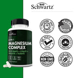 BioSchwartz Magnesium Complex, empaque exterior vegano y sin gluten