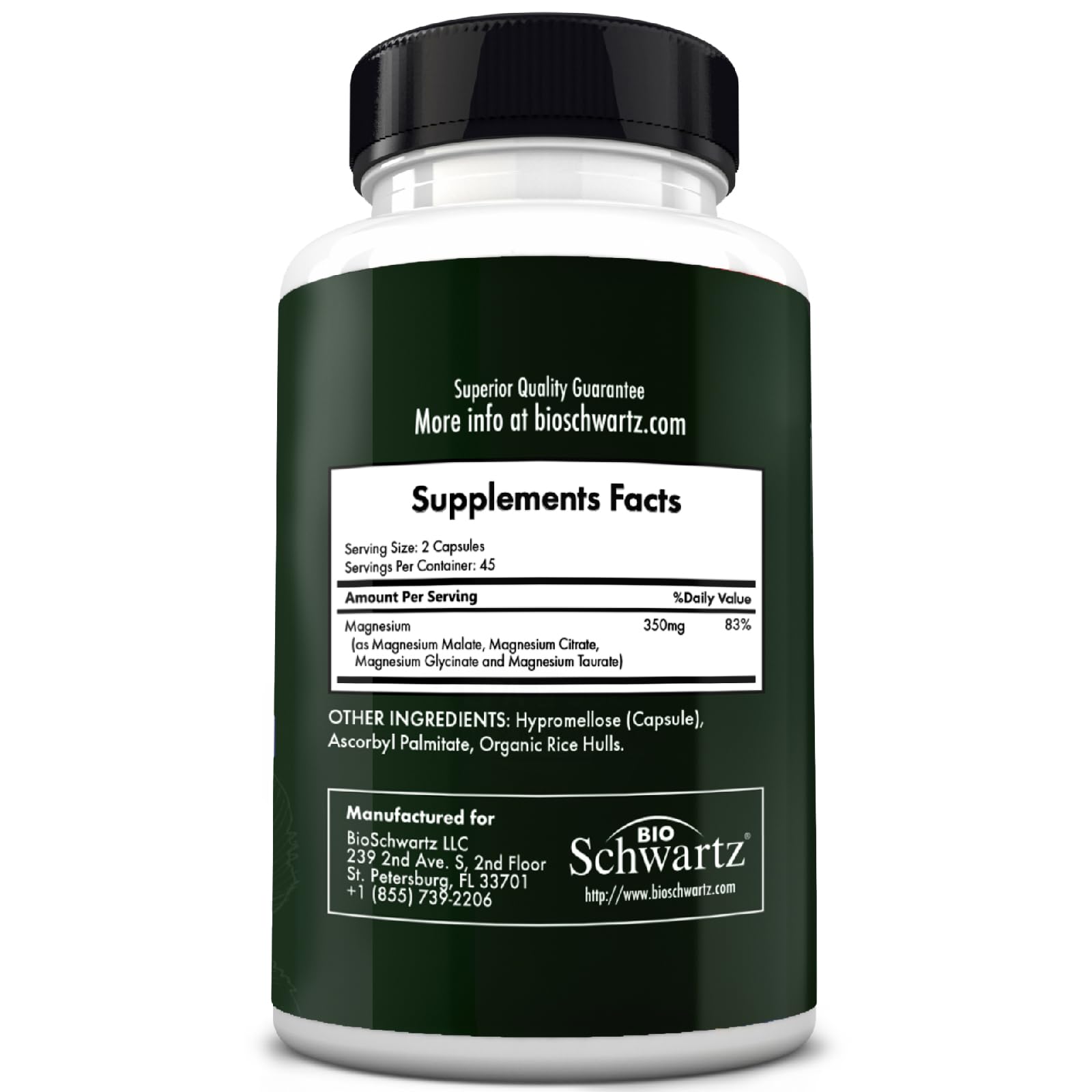 BioSchwartz Magnesium Complex, uso diario nocturno para bienestar