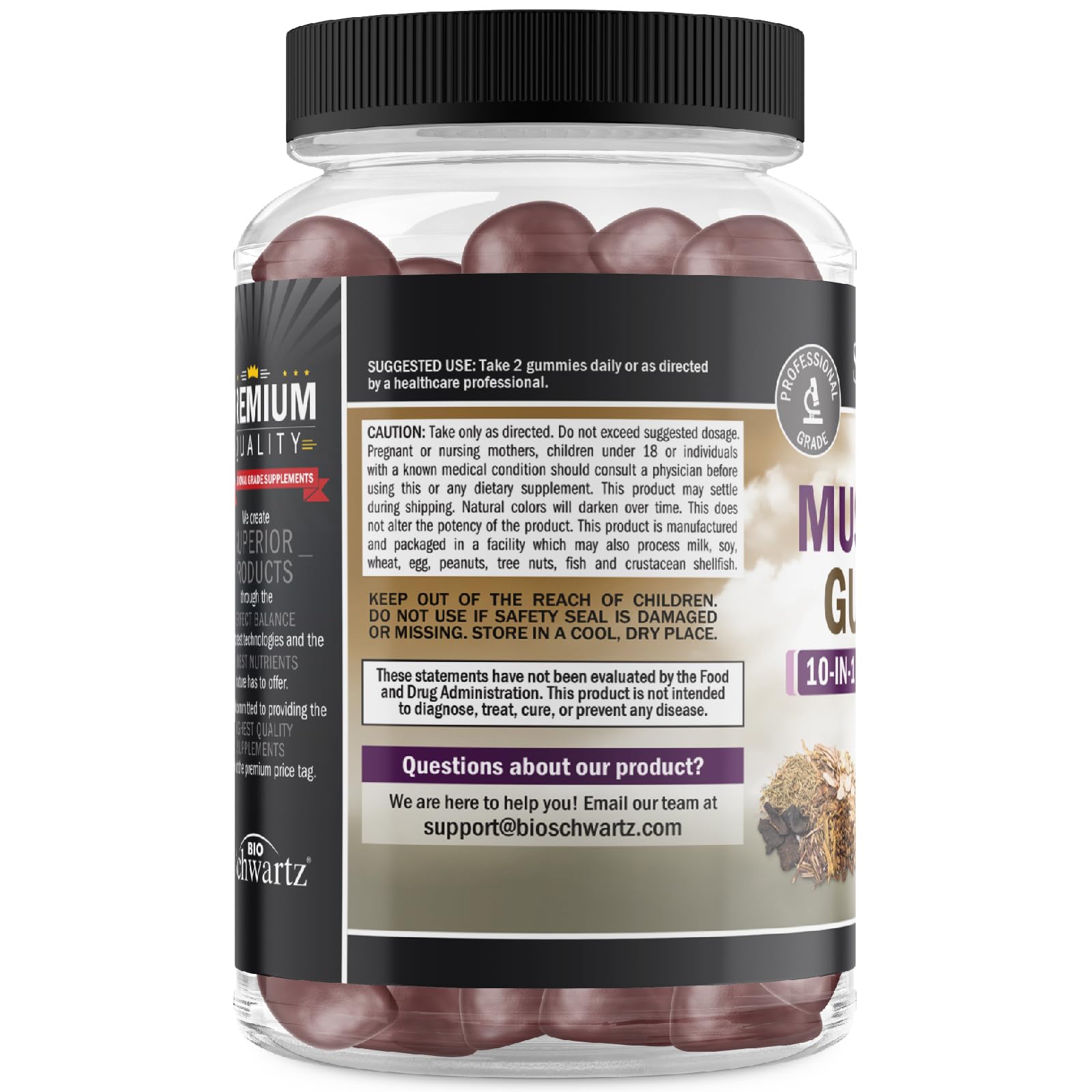 BioSchwartz gominolas de hongos, mezcla equilibrada para apoyo diario