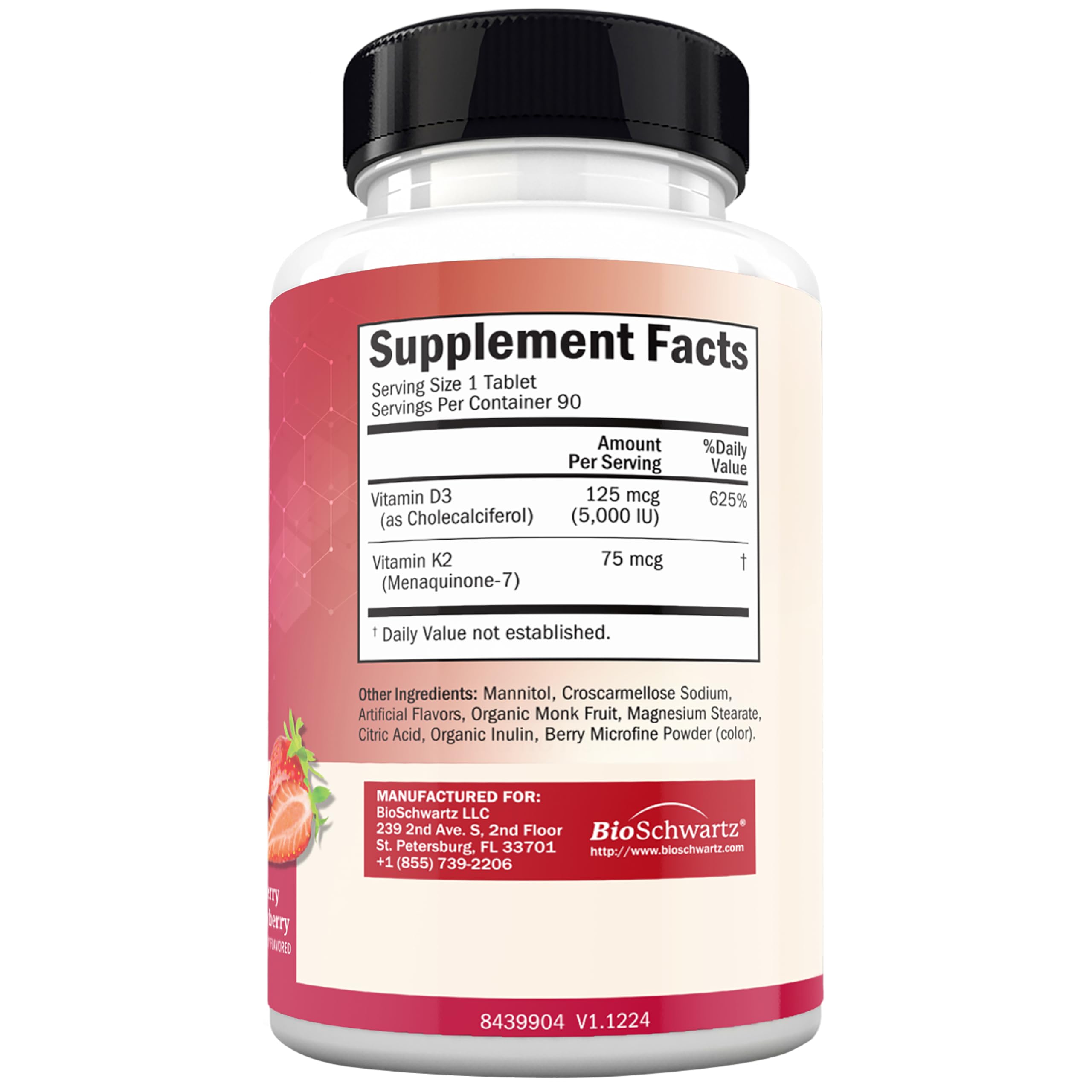 BioSchwartz envase con 90 porciones para una ingesta diaria confiable