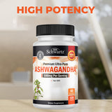 Frasco compacto BioSchwartz Ashwaganda para calidez suave y enfoque.