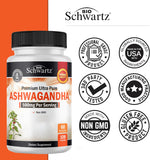 Uso diario con BioSchwartz Ashwaganda, cápsulas fáciles de tragar.
