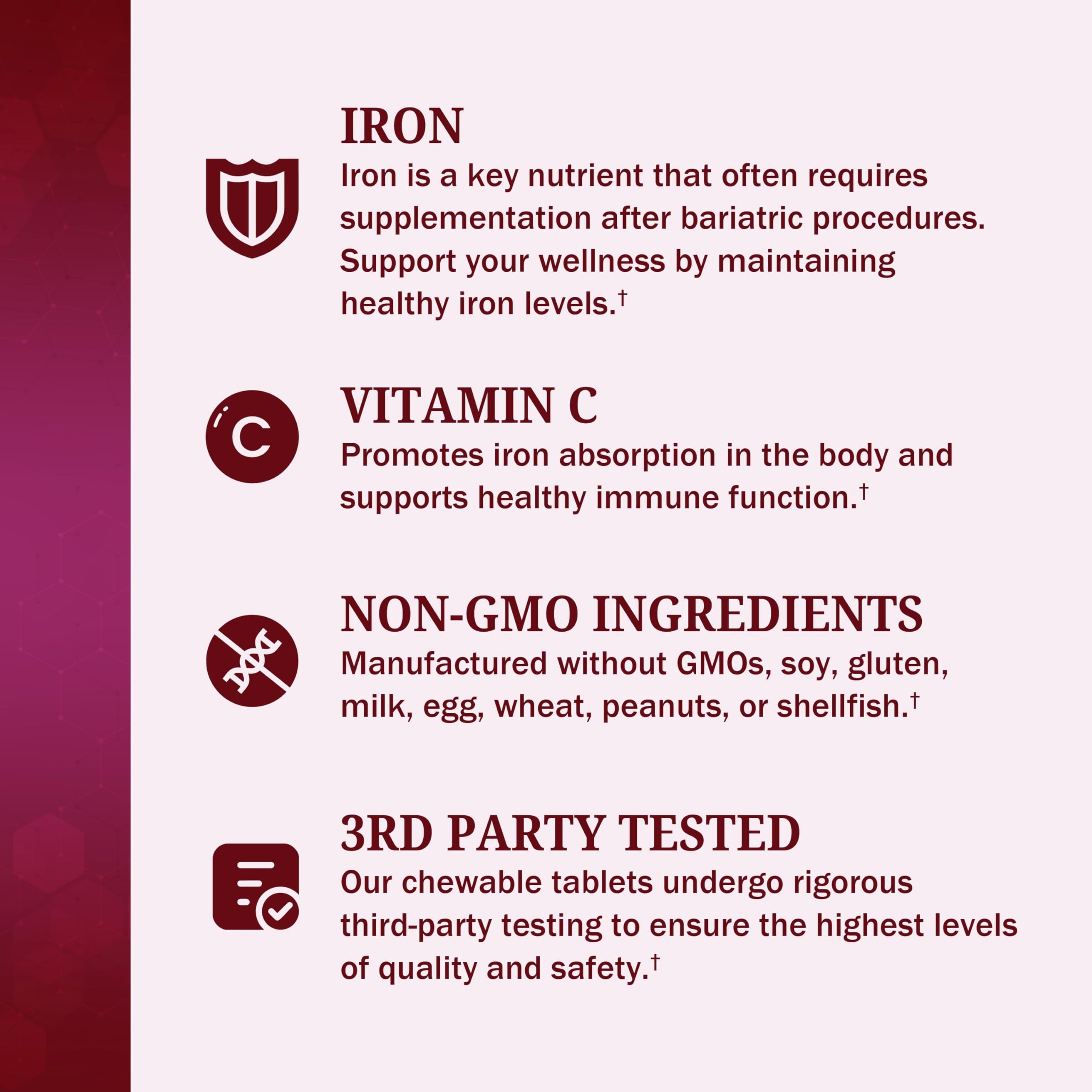 BioSchwartz Bariátrica tableta de disolución rápida para absorción