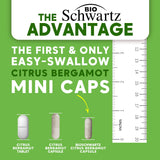 BioSchwartz Bergamota Cítrica etiqueta y frasco, uso diario para cuidado personal.