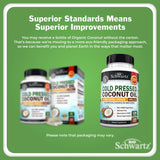 BioSchwartz botella de coco orgánico, envase práctico para uso diario y comodidad.