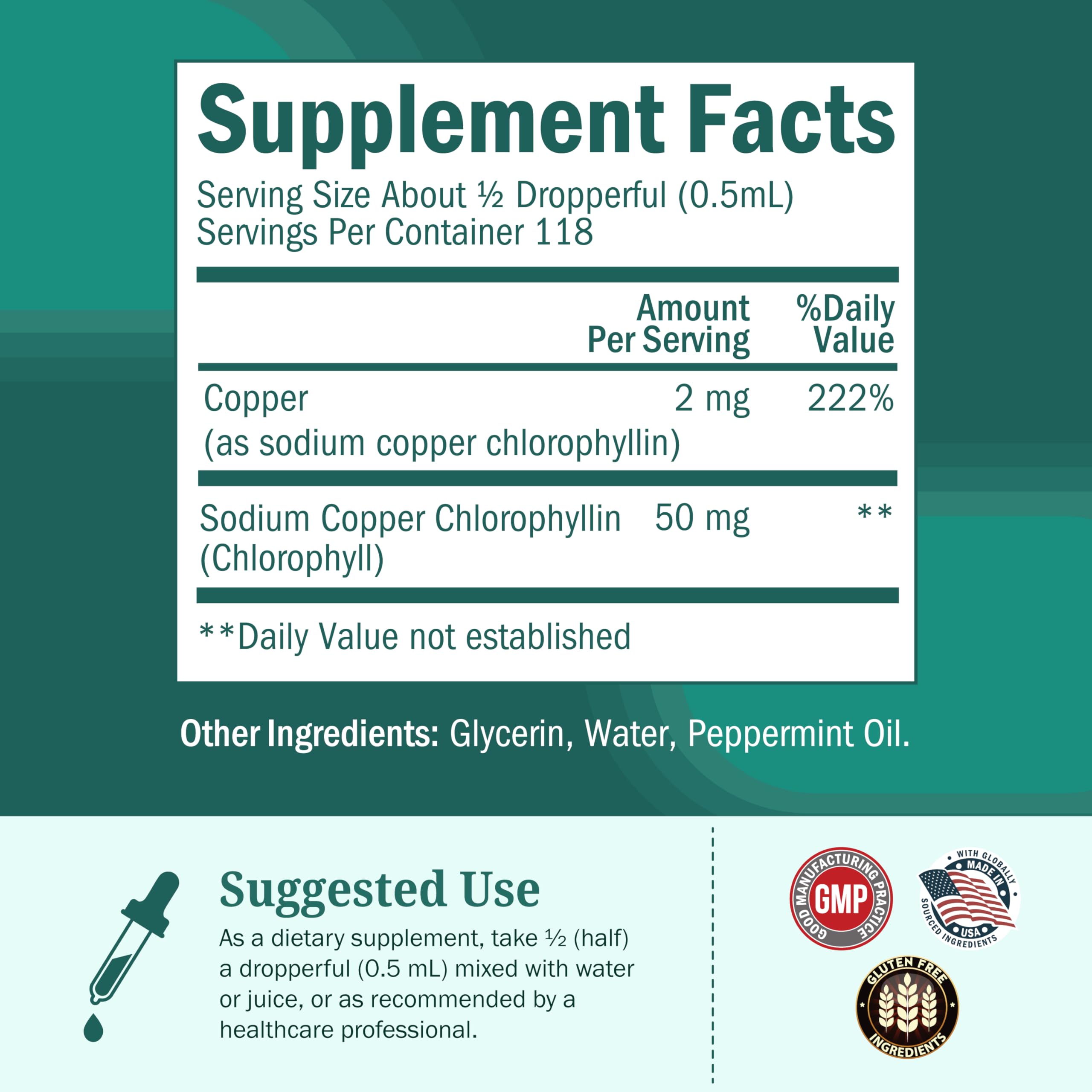 BioSchwartz clorofilo olor corporal, ayuda a mantener una sensación fresca.