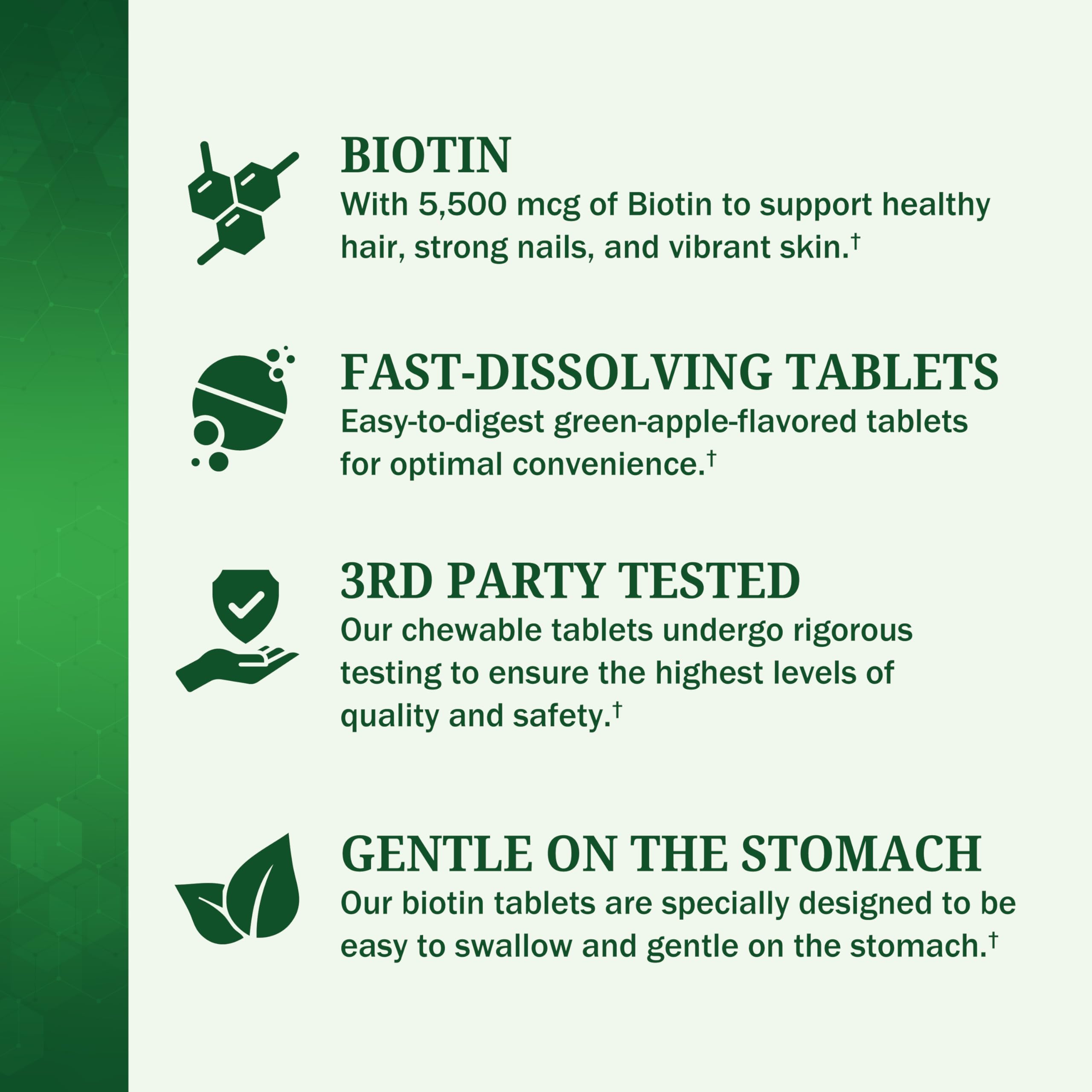 Cuidado post bariátrico con Biotina BioSchwartz, tabletas fáciles de tomar.