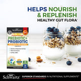 BioSchwartz etiqueta frontal, producto de calidad sin OGM ni gluten.
