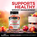 BioSchwartz etiqueta describe ingredientes de las gomitas vinagre de manzana