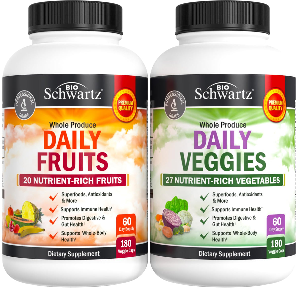 BioSchwartz Frutas y Verduras Diarias: cápsulas fáciles para la rutina diaria
