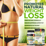 Etiqueta clara de BioSchwartz Garcinia Cambogia, confianza y pureza.