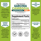 BioSchwartz Garcinia Cambogia etiqueta de ingredientes, contiene 960 mg de HCA estandarizado