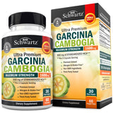BioSchwartz Garcinia Cambogia frasco con cápsulas, alta concentración de HCA para apoyo a la gestión de peso