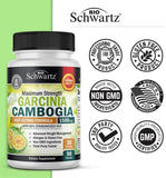 Frasco BioSchwartz Garcinia Cambogia sobre la mesa, rutina diaria.