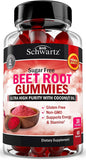 Gomitas BioSchwartz de remolacha sin azúcar en botella para energía diaria.