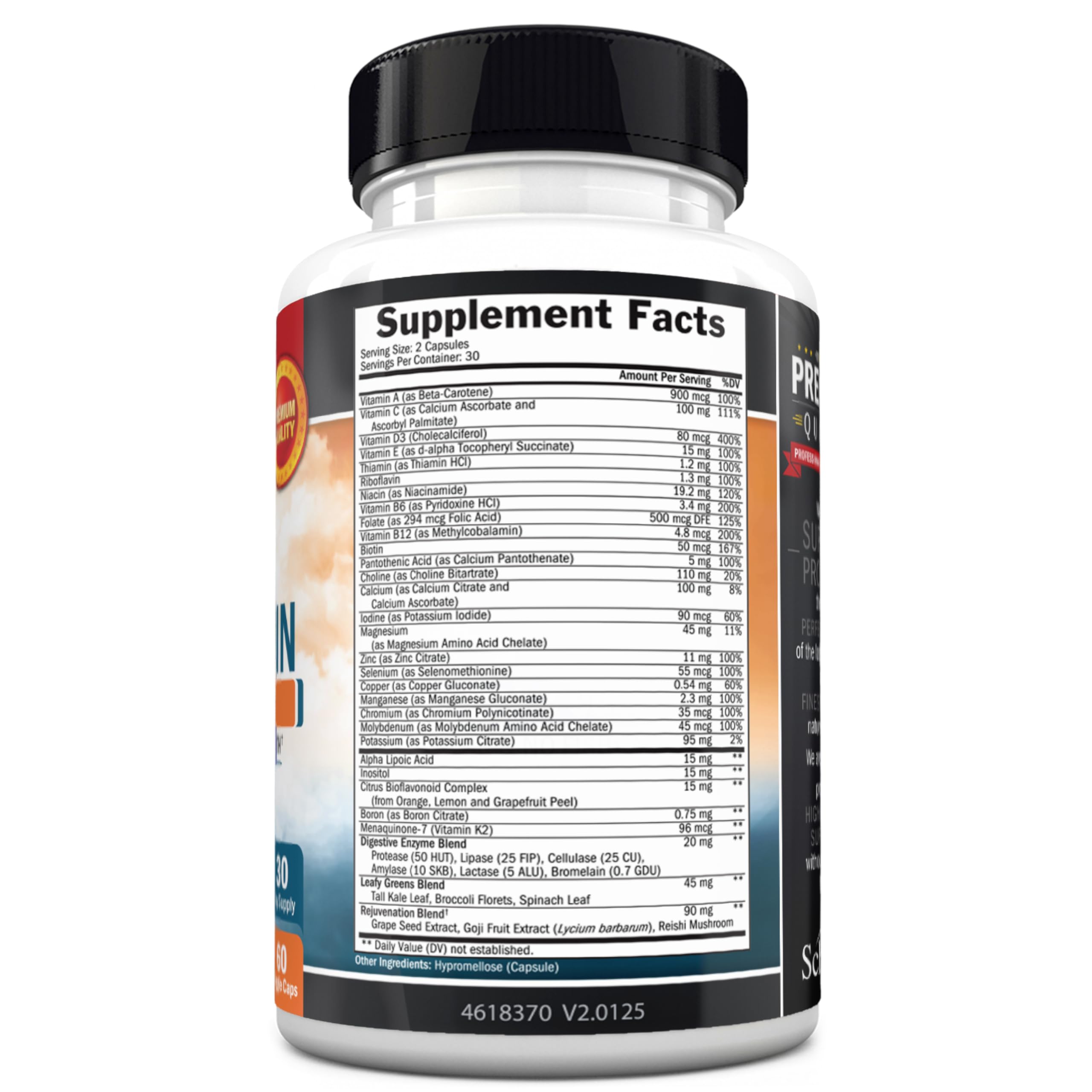 BioSchwartz vitaminas C, D3, E y zinc para apoyo diario.