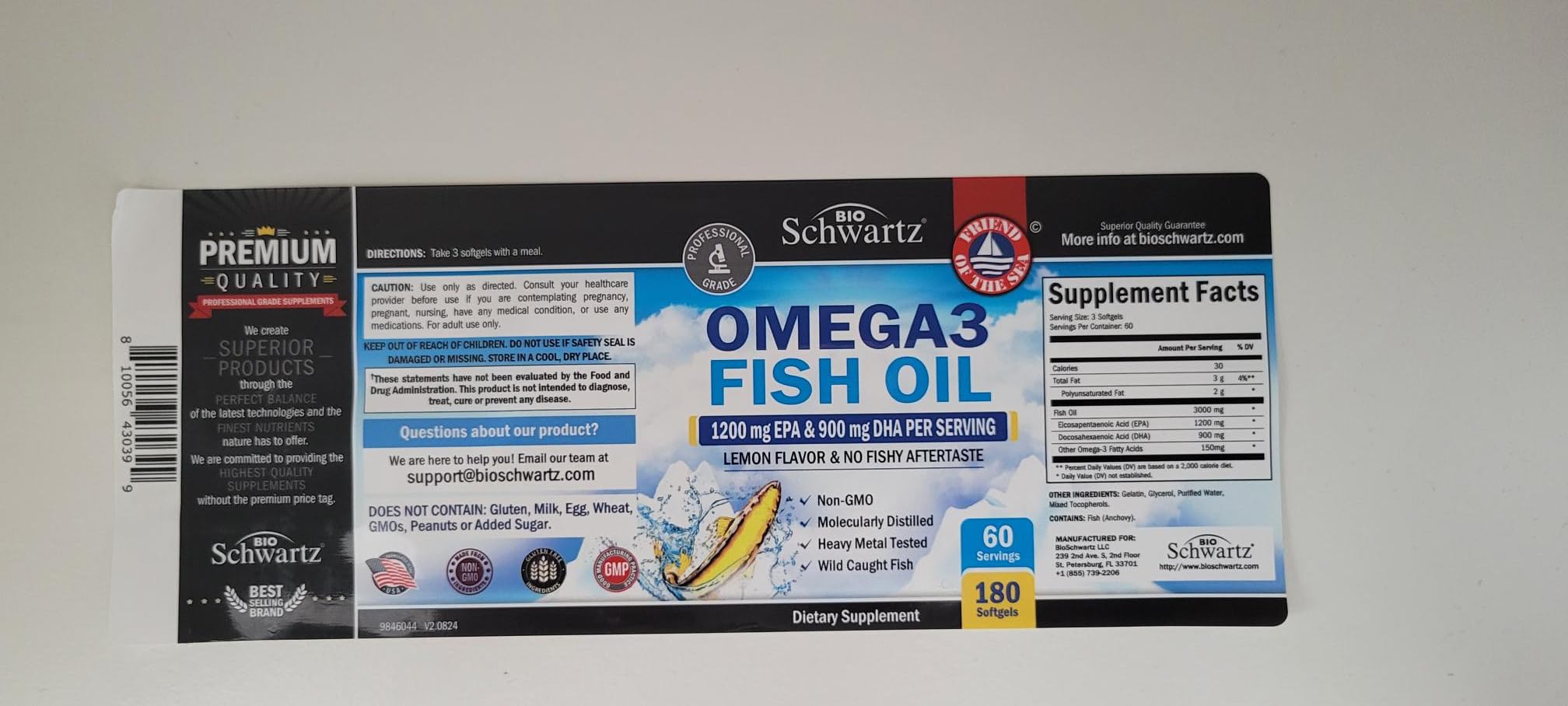 Envase de 180 cápsulas para varios meses de uso.