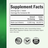 Porciones de 90 para Biotina bariátrica, suministro cómodo y estable.