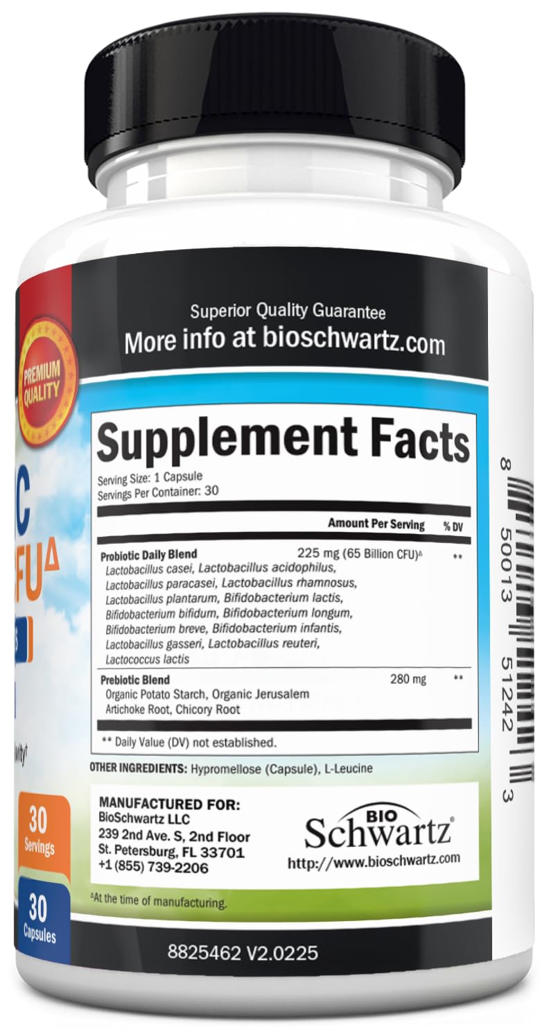 BioSchwartz Probióticos 65B aprobacion medica, confianza en la formula.