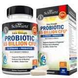 BioSchwartz Probióticos 65B cápsulas para equilibrio intestinal diario.