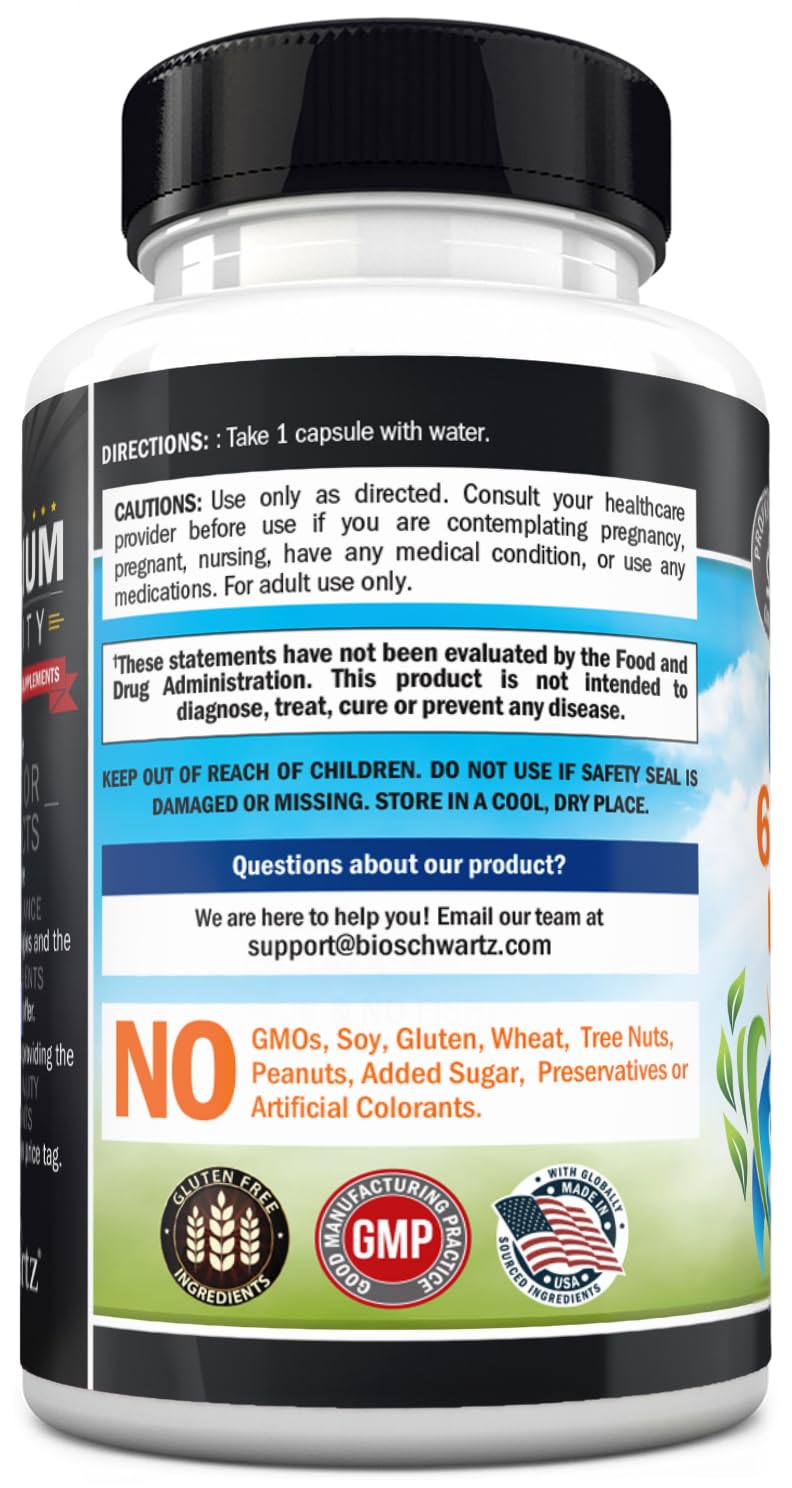 BioSchwartz Probióticos 65B libre de lacteos para dietas especiales.
