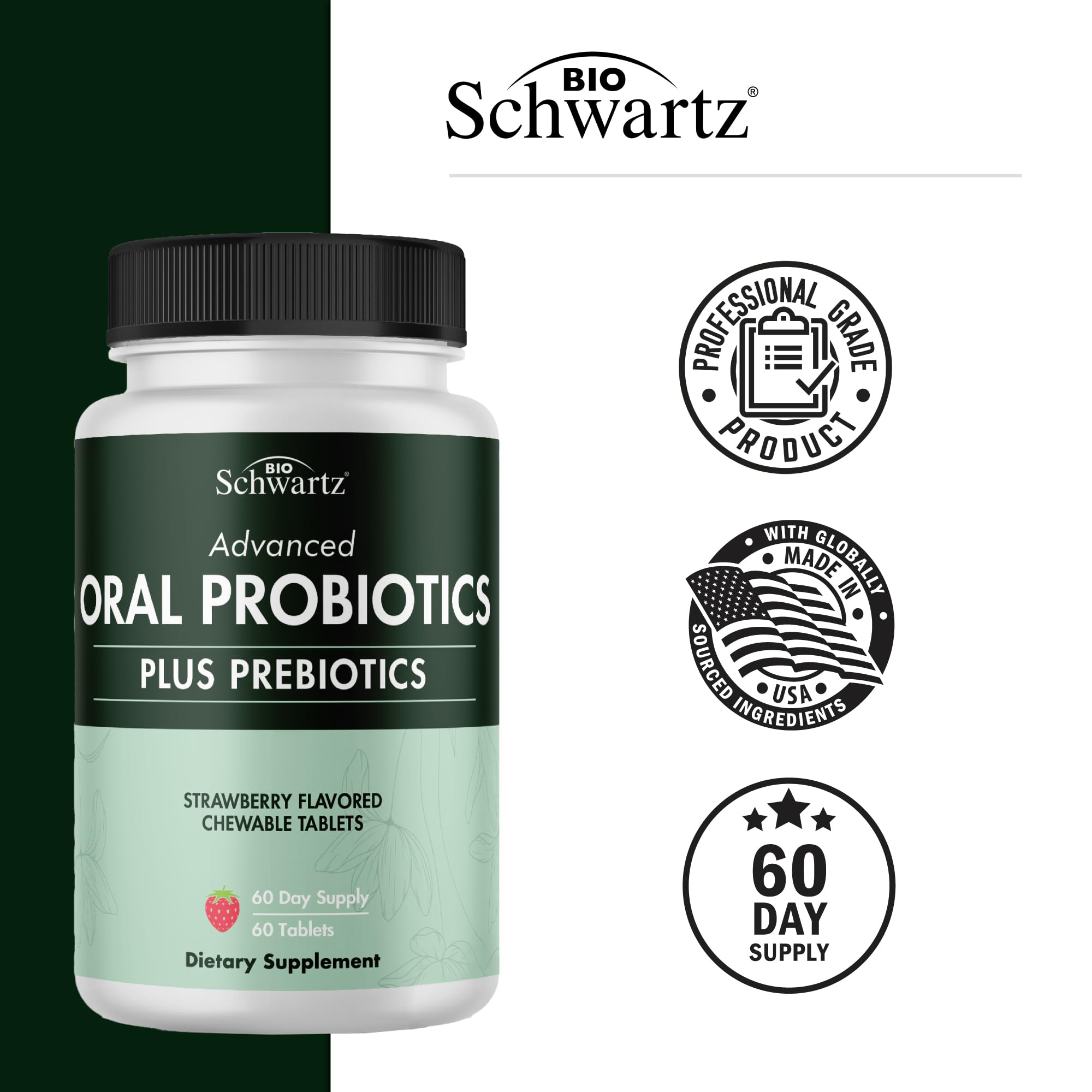 BioSchwartz Probióticos Orales: mezcla de cepas probióticas clave