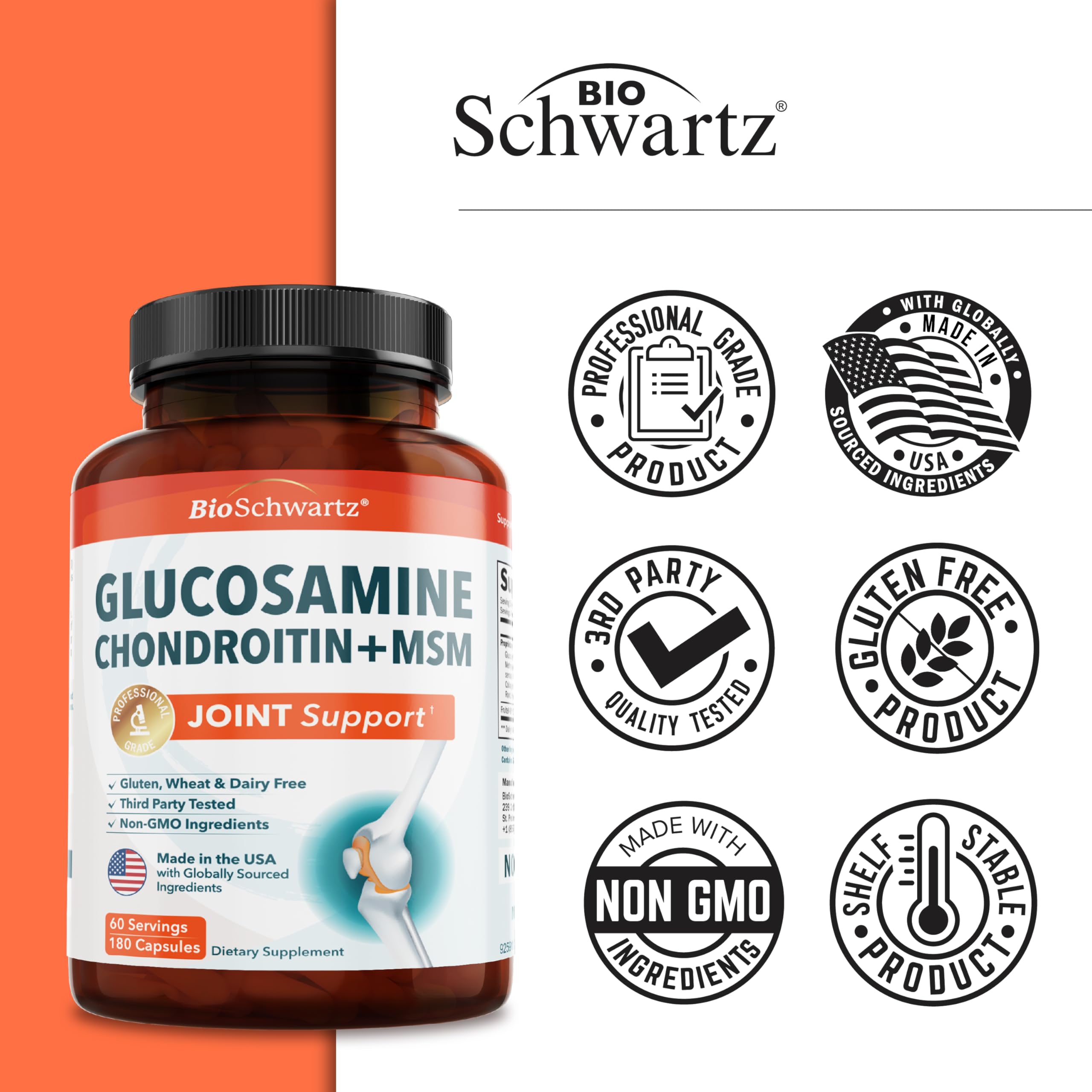BioSchwartz soporte diario para articulaciones y movilidad.