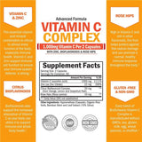 BioSchwartz Vitamina C Complejo bioflavonoides cítricos, cápsulas naranjas para energía celular