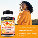 BioSchwartz Vitamina C Complejo etiqueta destacando pureza y pruebas de terceros