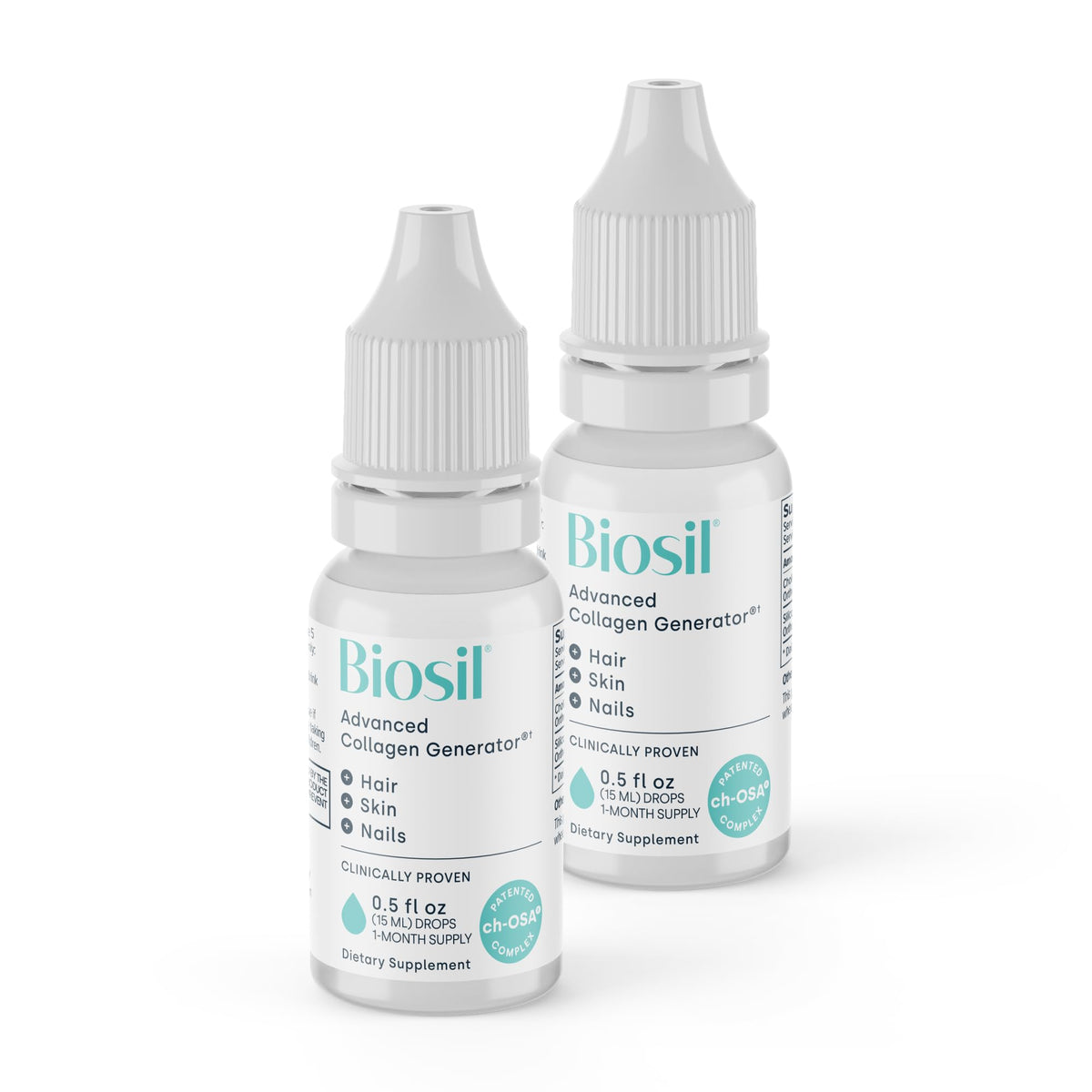 Biosil Gotas para cuidado de la piel, apariencia más radiante