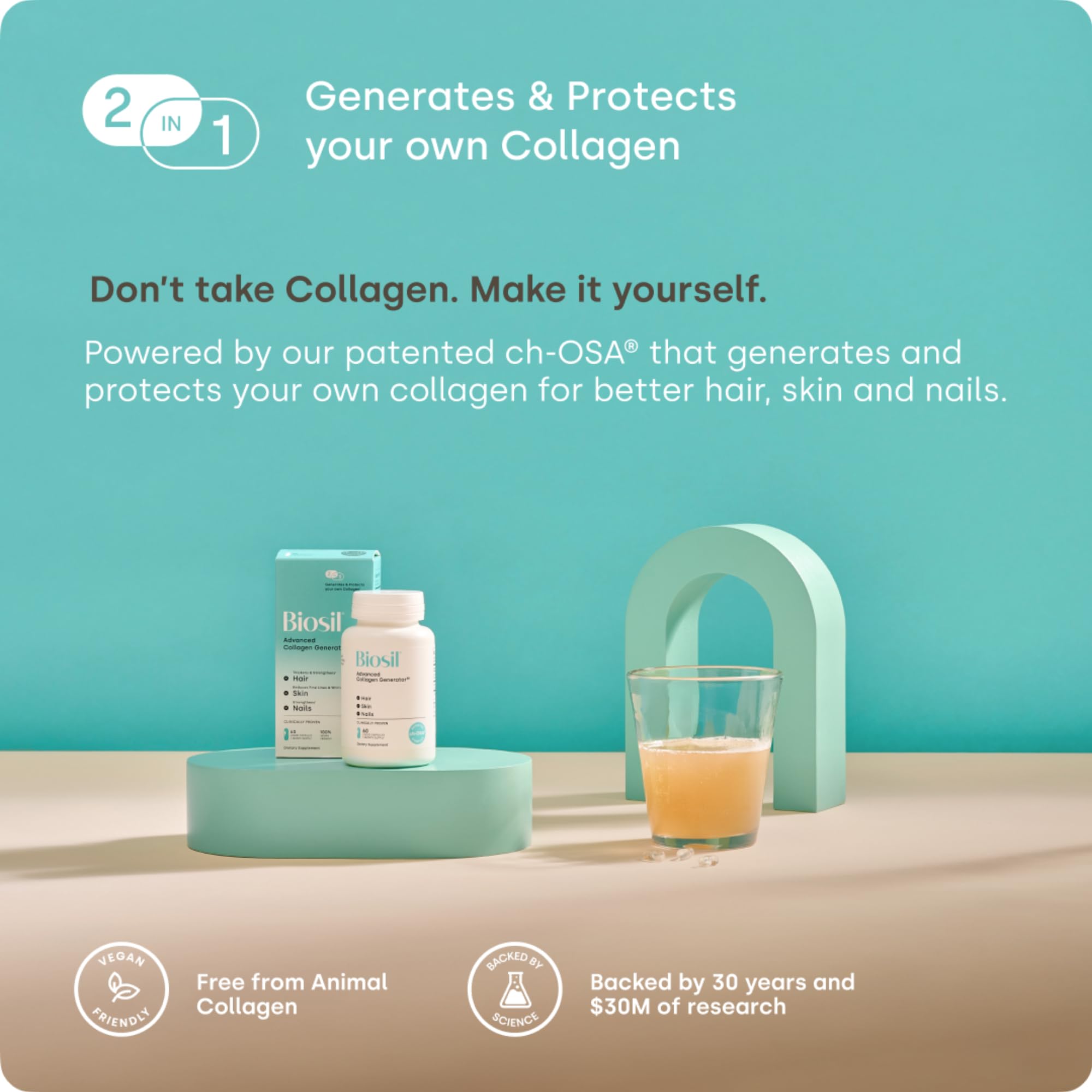 Biosil Generador de Colágeno: uñas más fuertes para la rutina diaria.