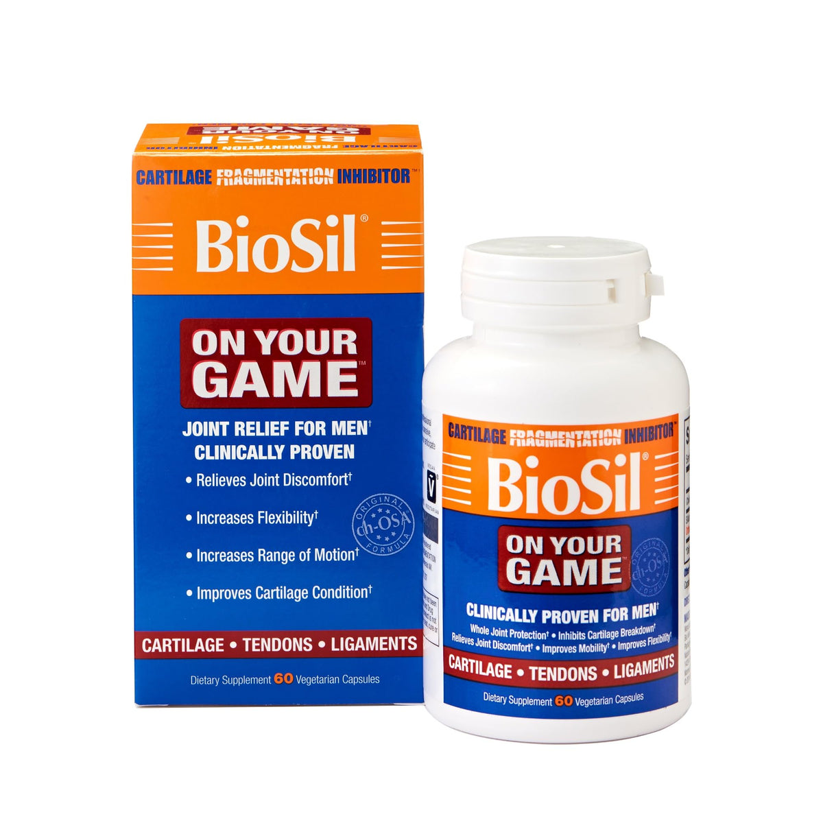 Biosil On Your Game cápsulas: suplemento vegano para apoyar articulaciones y movilidad