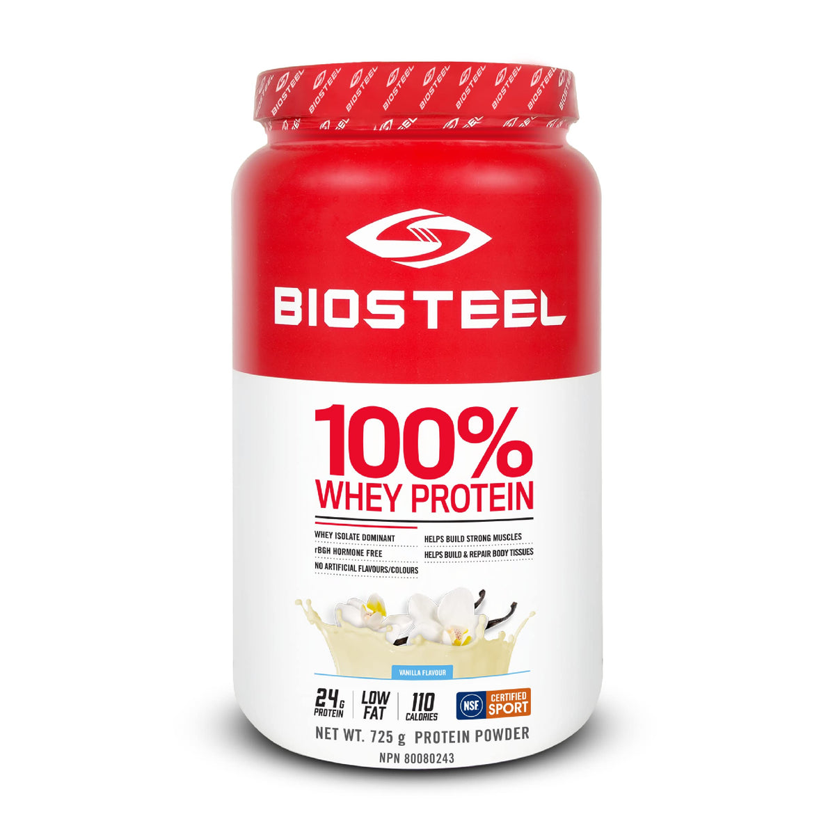BIOSTEEL proteína de suero vainilla, cucharada para recuperación muscular