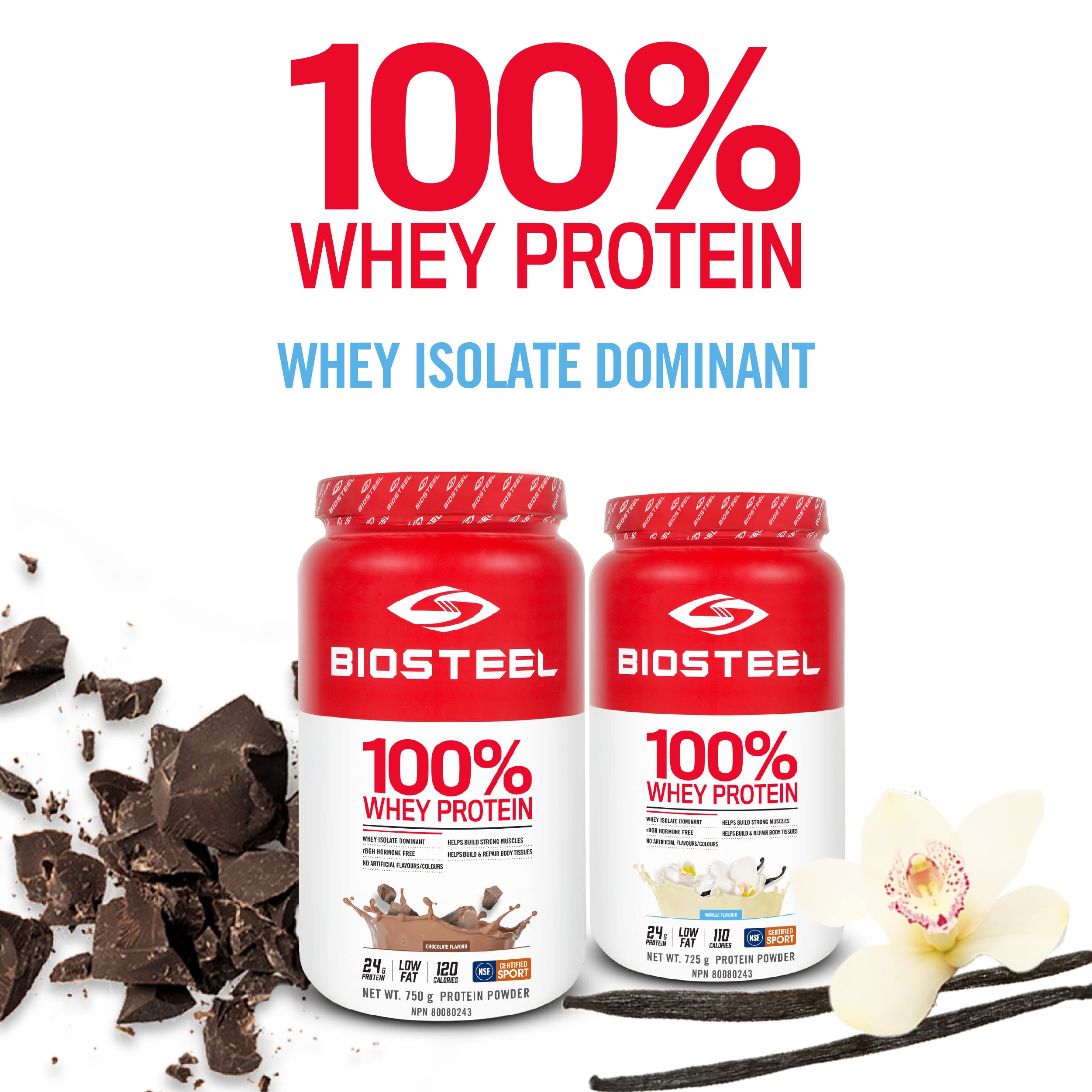 BIOSTEEL proteína de suero vainilla, receta proteica para snacks saludables