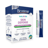 Biostime defensa de piel en sobres, impulso suave para piel sensible y hábitos diarios.