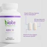 Biote ADK10: etiqueta del envase revela su enfoque para la inmunidad.